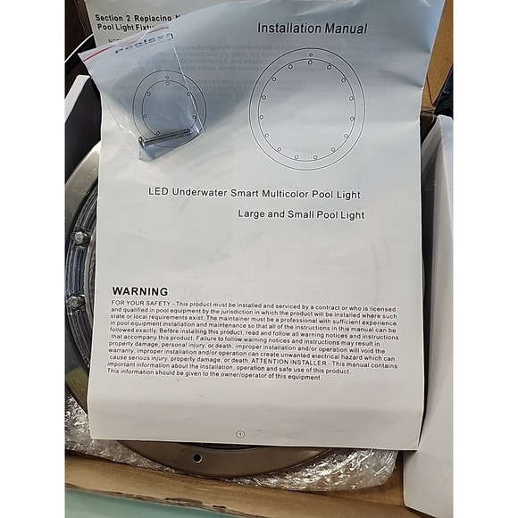 10" POOLEXA LED Multicolor POOL LIGHT In Ground Pools,‎ 50ft Cord - NIB - Picture 6 of 6